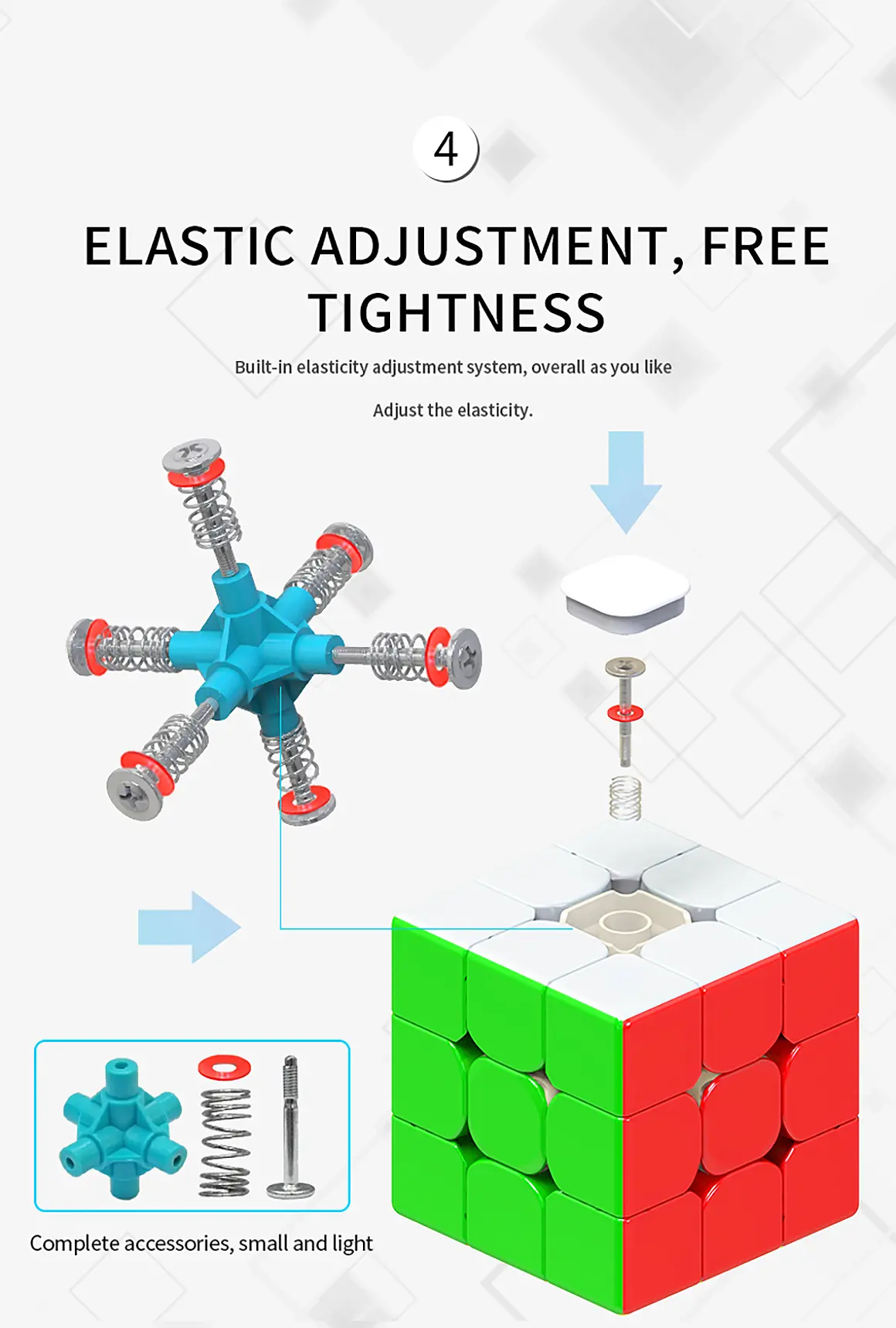 Yuxin Little Magic 1513M magnetic Magic Cube, special for racing competitions, children's educational toys (5)3am